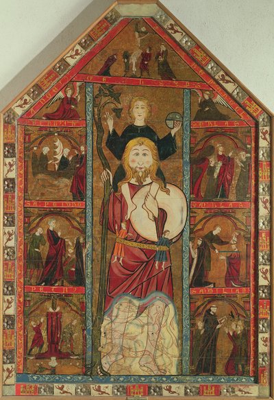 St. Christopher and the Infant Christ, The Deposition and Scenes from the Lives of the Saints by Master of the Castilian School